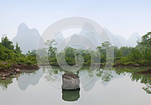 Karst scenery in Guangxi province, China photo