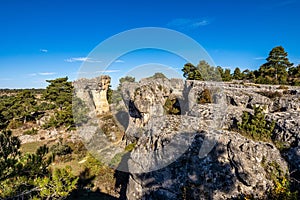 Karstic formations in the Los Callejones de las Majadas park, Cuenca, Spain photo
