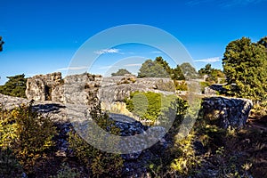 Karstic formations in the Los Callejones de las Majadas park, Cuenca, Spain photo