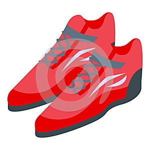 Kart sport shoes icon isometric vector. Driver equipment