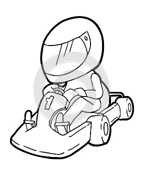 Kart to coloring photo