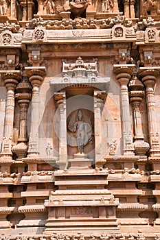 Kartikeya, Niche in the west wall, Subrahmanyam shrine, Brihadisvara Temple complex, Tanjore, Tamil Nadu photo