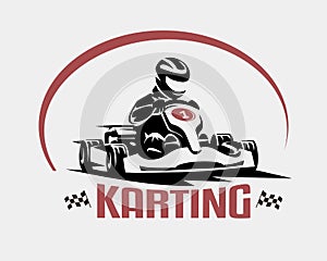 Karting race vector symbol photo