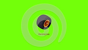 Karting tire icon animation