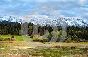 Karwendel mountain range over Tennsee