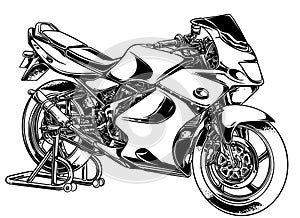 Handrawing motorcycle