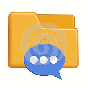 Open folder and close folder with documents.