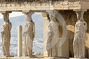 The karyatides statues
