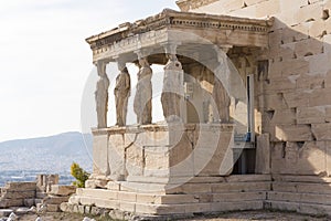 The karyatides statues