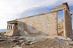 The karyatides statues