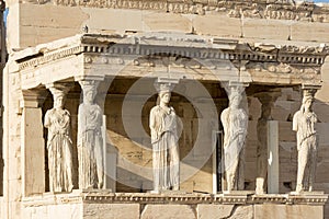 The karyatides statues