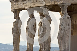 The karyatides statues