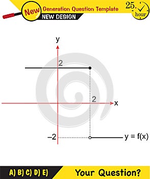 Math, Vector mathematical function graph, functions question template