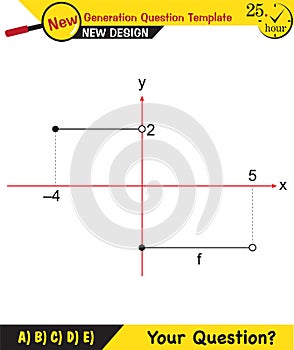 Math, Vector mathematical function graph, functions question template