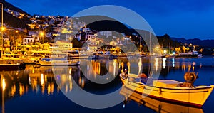 Kas Harbour at night