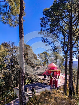 Kasar Devi Temple is a famous Hindu shrine in Almora, Uttarakhand