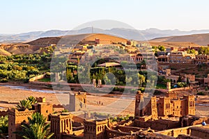 Kasbah Ait Ben Haddou in the Atlas mountains of Morocco photo