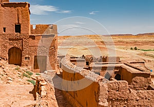 Kasbah Ait Ben Haddou in the Atlas Mountains of Morocco. UNESCO World Heritage.