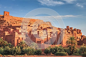 Kasbah Ait Ben Haddou in the Atlas Mountains of Morocco. UNESCO World Heritage.