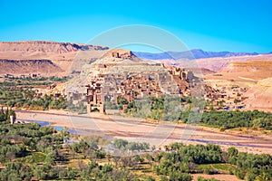 Kasbah Ait Ben Haddou in the Atlas Mountains of Morocco. UNESCO World Heritage Site since 1987. Several films have been shot there