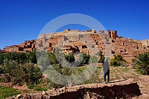 Kasbah Ait Benhaddou in Morocco, traditional berber clay ksar - fortified city