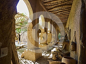 A Kasbah is a traditional building made of clay and straw