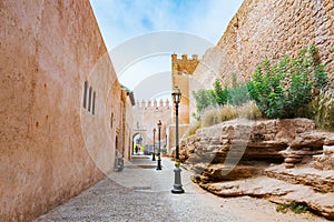 Kasbah of Udayas fortress in Rabat Morocco near Bou Regreg river.