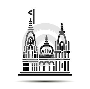 Kashi Vishwanath Temple illustration vector icon