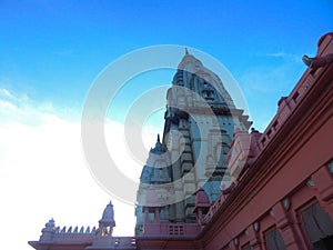 Morning view Kashi Vishwanath Temple or Kashi Vishwanath Mandir famous Hindu temple in Varanasi photo