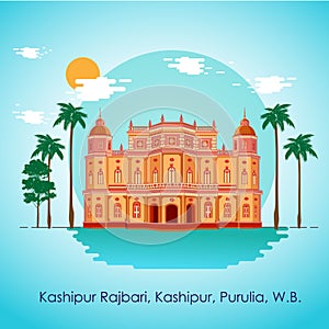 Kashipur Raj Bari vector image from Purulia West Bengal photo
