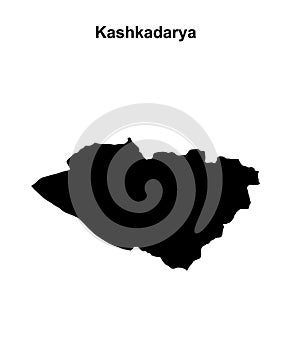 Kashkadarya outline map