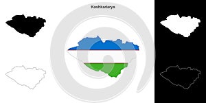 Kashkadarya outline map