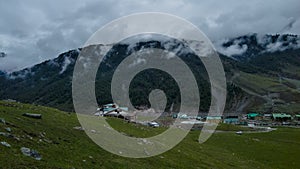 Kashmir, India - April 14th, 2021 : Beautiful landscape of Sonamarg in himalayas