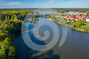 Kashubian Lake District landscape in Kartuzy, Pomerania. Poland photo