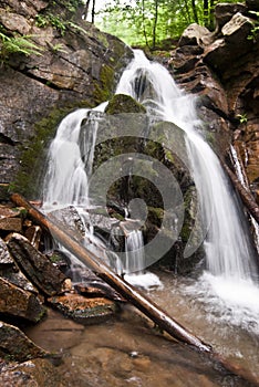 Kaskady Rodla waterfalls on Biala Wiselka river in Beskid Slaski mountains