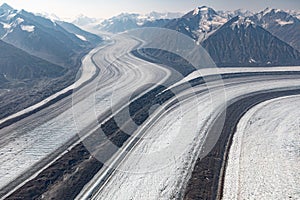 Kaskawulsh Glacier confluence Kluane NP YT Canada