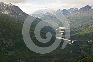 Kaskawulsh River and Mount Cairnes, Kluane National Park, Yukon