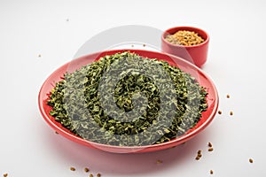 Feugreek Leaves dried or Kasuri methi