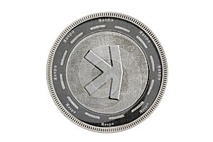 Kaspa Silver Crypto Token, Isolated