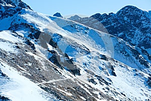 Kasprowy Wierch in the Western Tatras. Winter view.