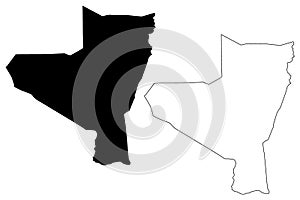 Kassala state Republic of the Sudan, North Sudan map vector illustration, scribble sketch Kassala map photo