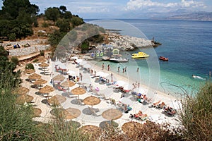 Pláž, grécko 