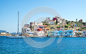 Kastellorizo island, Dodecanese, Greece. Colorful photo