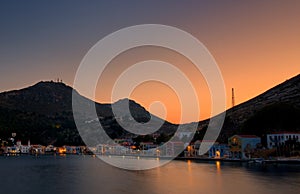 Kastellorizo sunset , Greek island at dodecanese photo