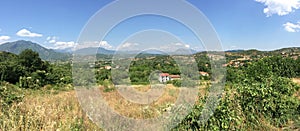 Kastraki, Greece Landscape Panoramic View During a Summer Day Near Meteora