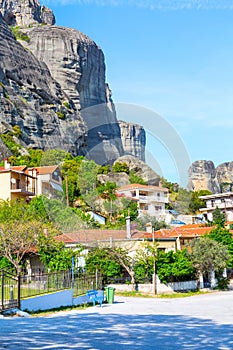 Kastraki village under the rocks of Meteora, Greece