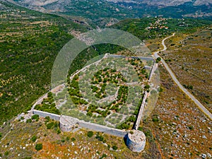 Kastro Kelephas castle in Greek peninsula Peloponnese