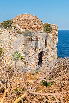 Kastro ruins, Skiathos, Greece. landscape.