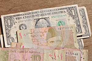 Ameerican dollar Vers Pakistan rupees  in Pakistan photo