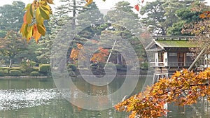 Kasumiga-ike Pond at Kenrokuen Garden in Kanazawa